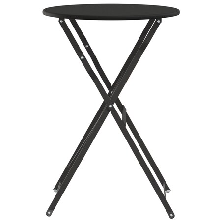 vidaXL Składany stół bistro Antracytowy Ø50x71 cm Stal proszkowana