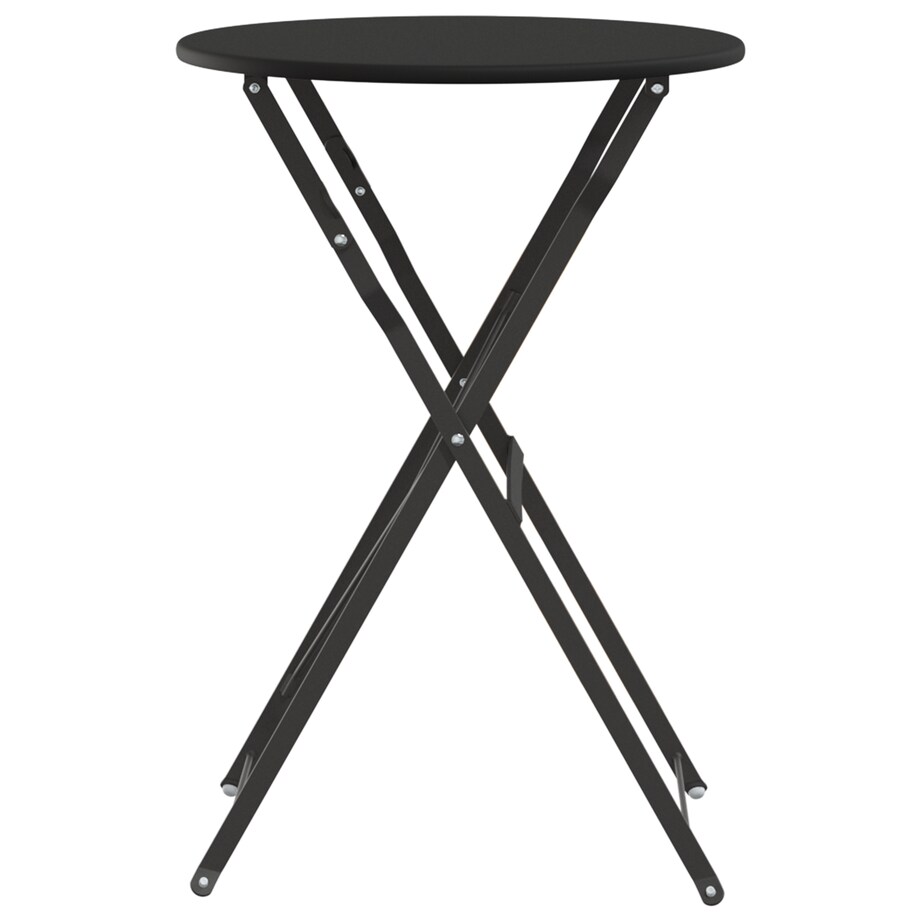 vidaXL Składany stół bistro Antracytowy Ø50x71 cm Stal proszkowana