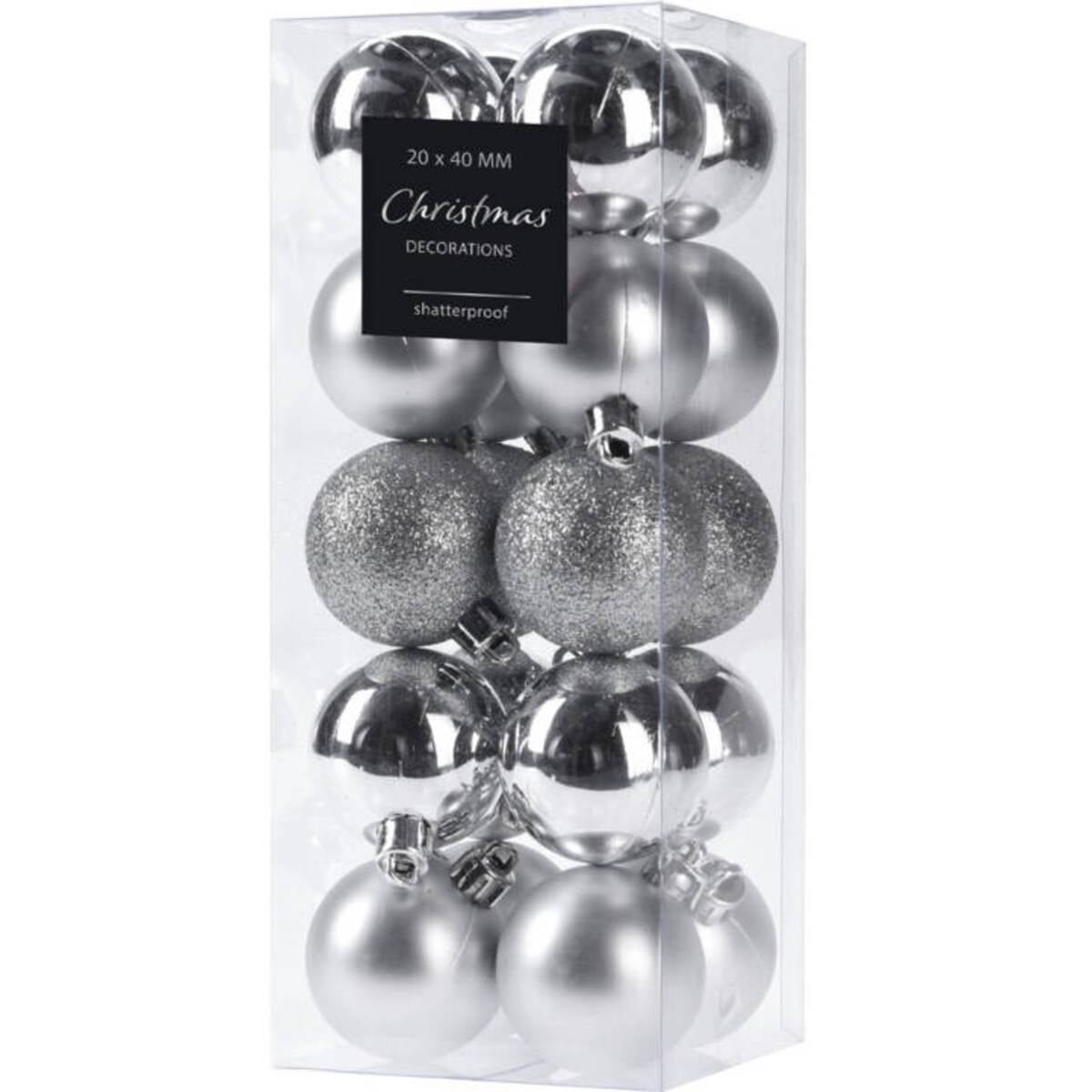 Bombki choinkowe, Ø 4 cm, 20 sztuk