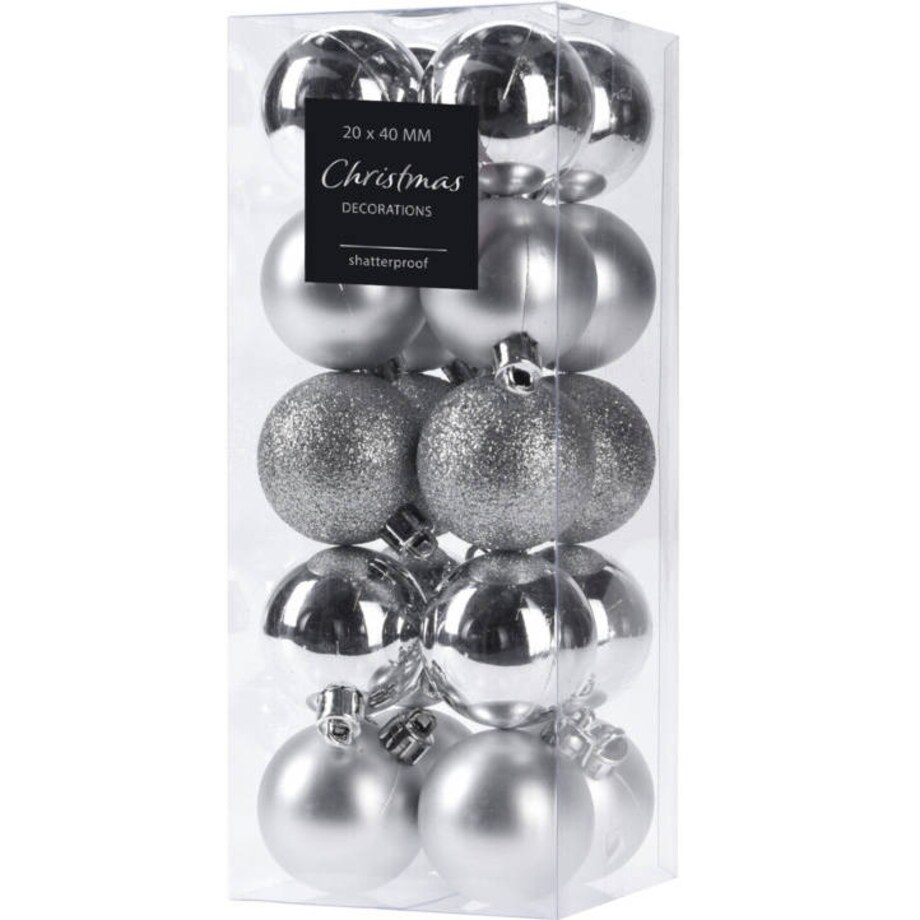 Bombki choinkowe, Ø 4 cm, 20 sztuk