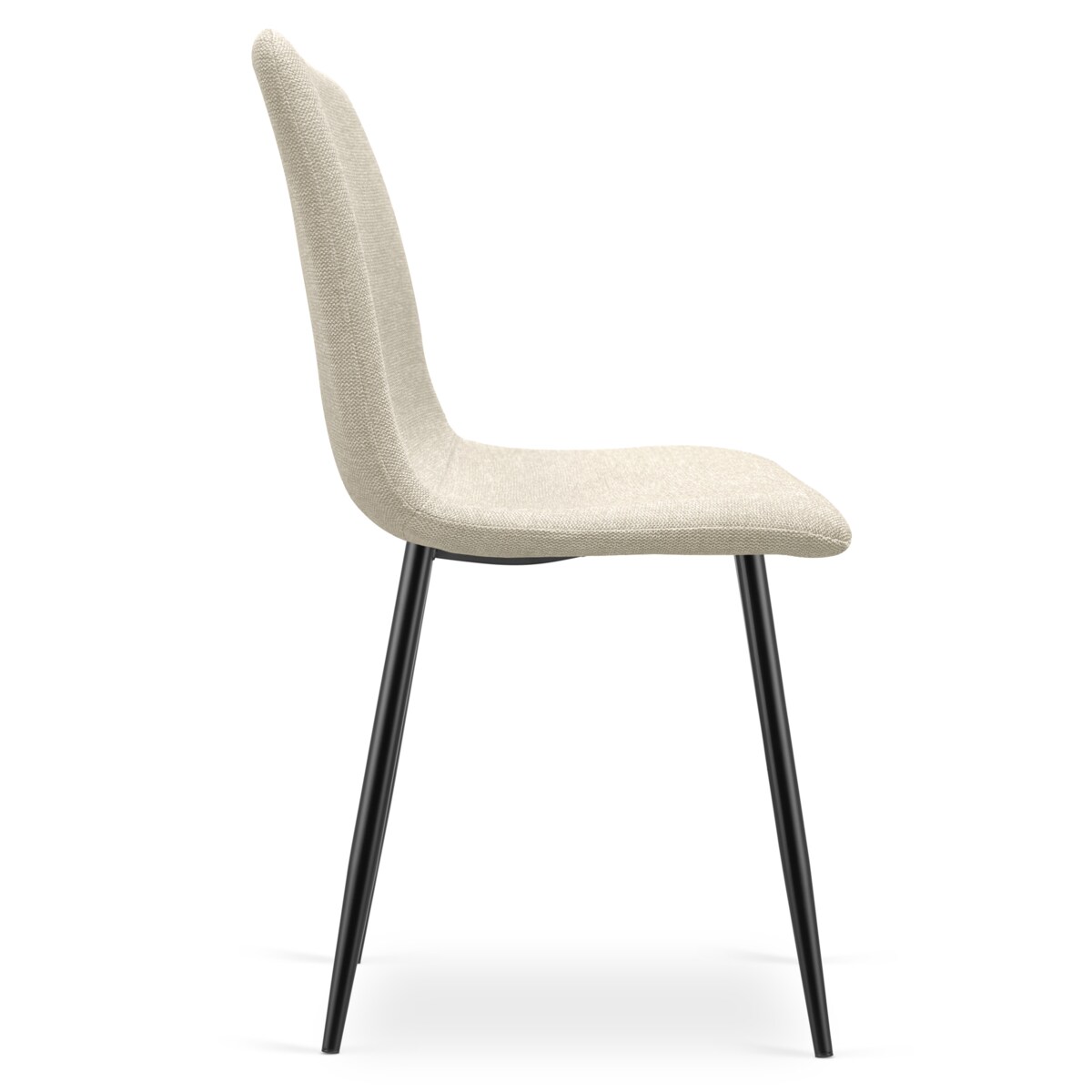 Krzesło RIFT w nowoczesnym stylu do jadalni - Beż / Nogi Kolor Czarny