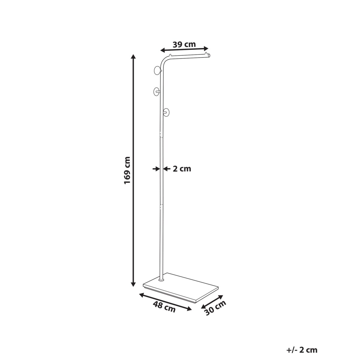 Wieszak stojący czarny COZAD