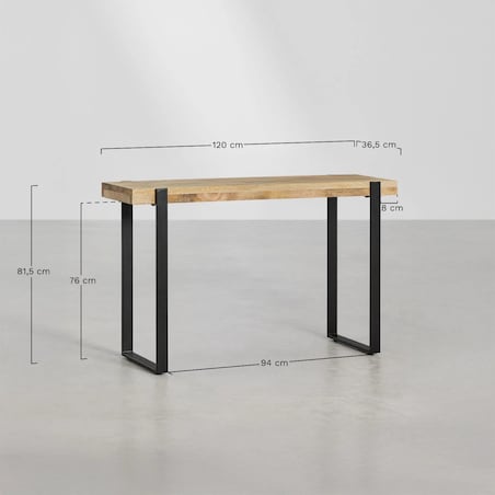 Konsola drewna mango i stali Kiren 120 cm