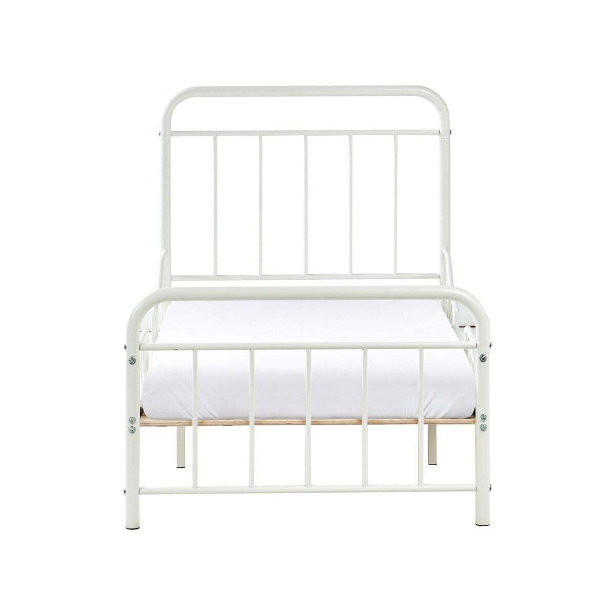 Rozsuwane łóżko dziecięce Metal ANAIS 90 x 200 cm Złamana biel
