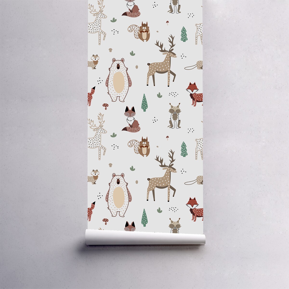 Tapeta Leśne zwierzątka, 416x254cm