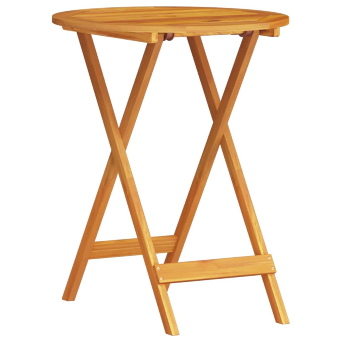 vidaXL Składany zestaw bistro 3 pcs Brązowy lite drewno akacjowe