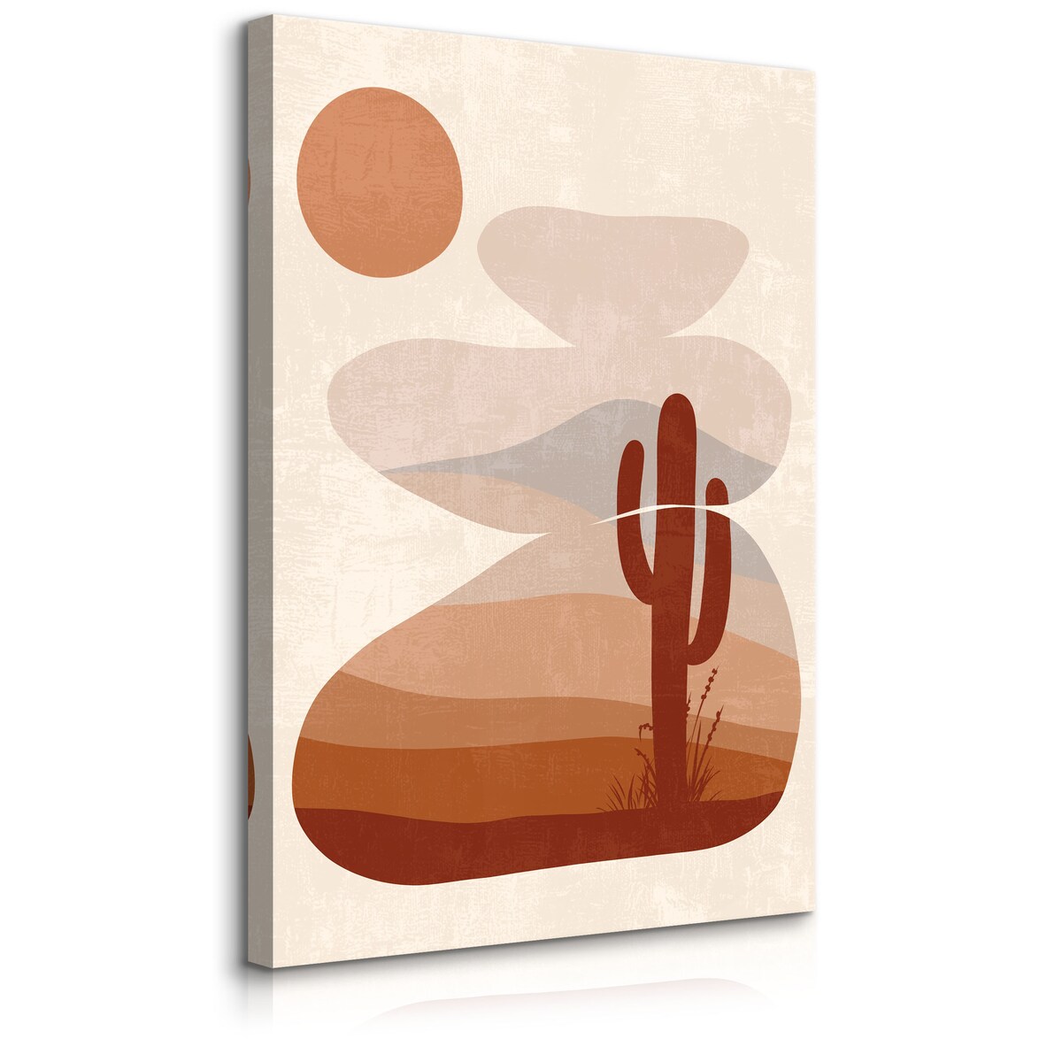 Obraz Abstrakcja Kaktus Skały Dekor Boho 80x120cm