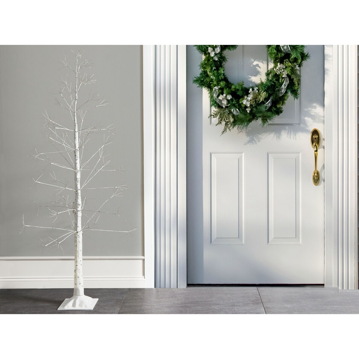 Dekoracja ogrodowa LED drzewko ze światełkami 180 cm biała BALINI