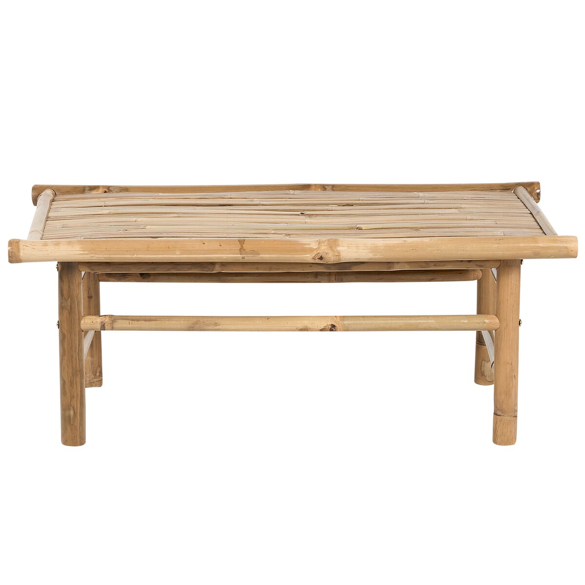 Stolik kawowy ogrodowy TODI 45 cm 80 cm Bambus Brązowy