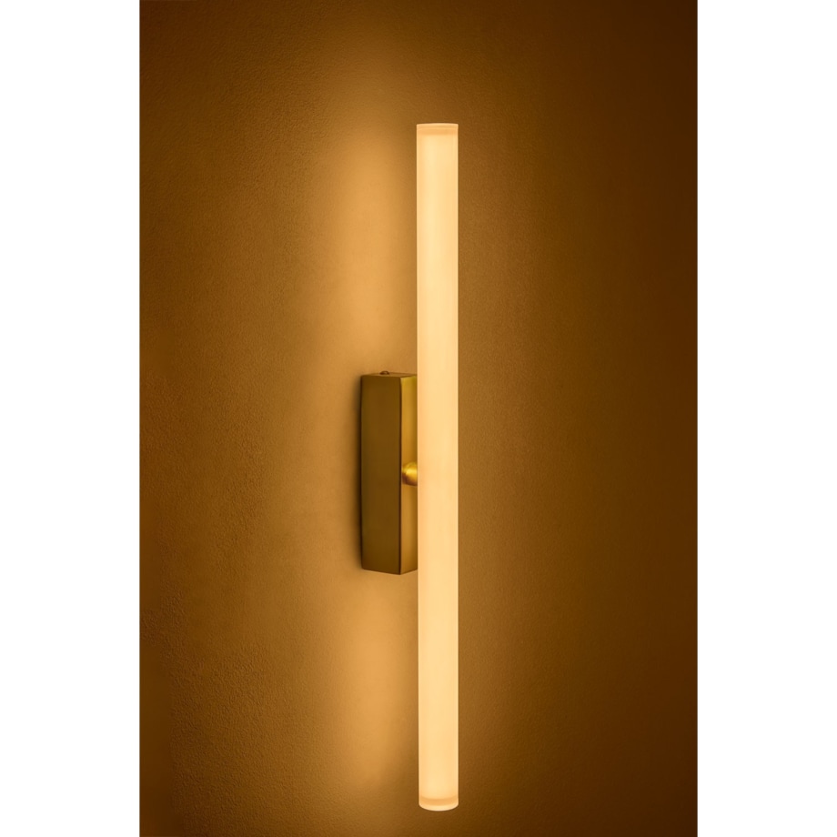 Lampa ścienna, kinkiet LED Ziraivo ze stali nierdzewnej, złoty