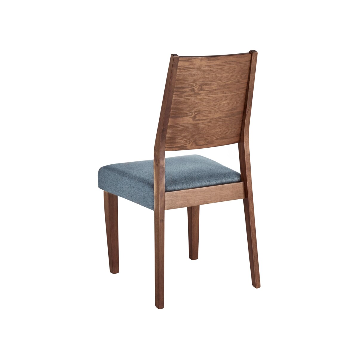 Zestaw 2 krzeseł do jadalni drewniany ciemny z szarym ELMIRA