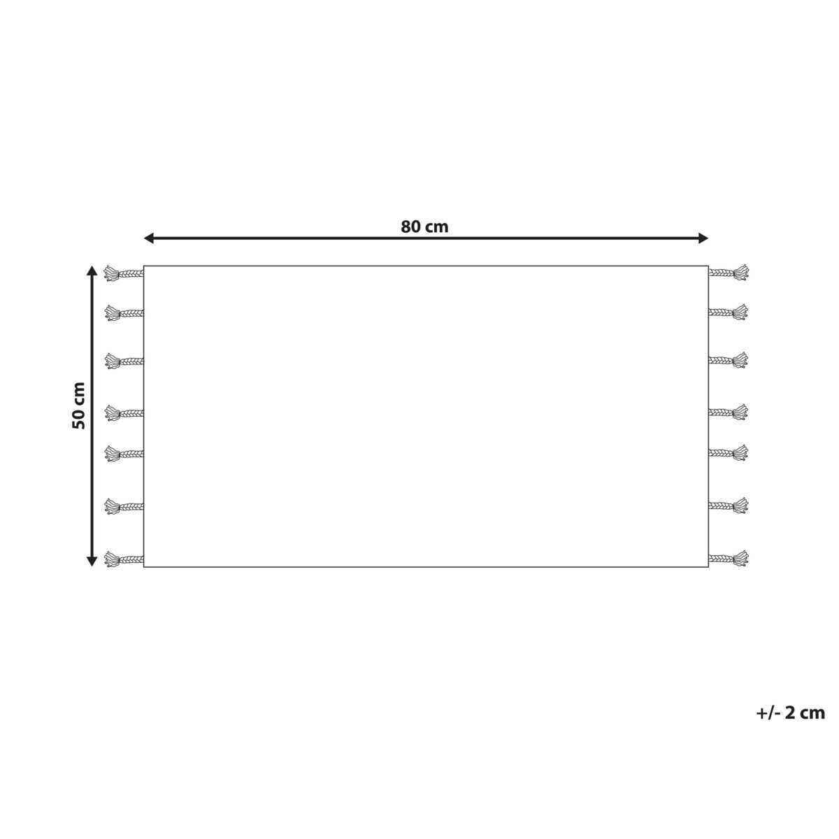 Dywanik łazienkowy bawełniany 50 x 80 cm beżowy OLTAN