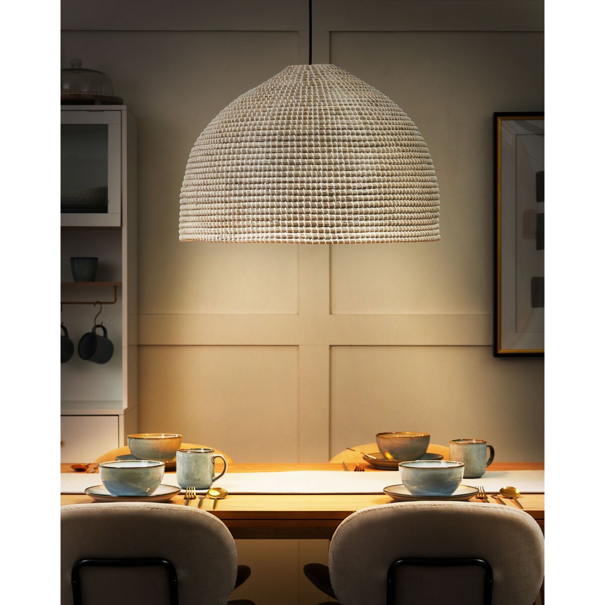 Lampa wisząca z trawy morskiej naturalna PEPAKAN