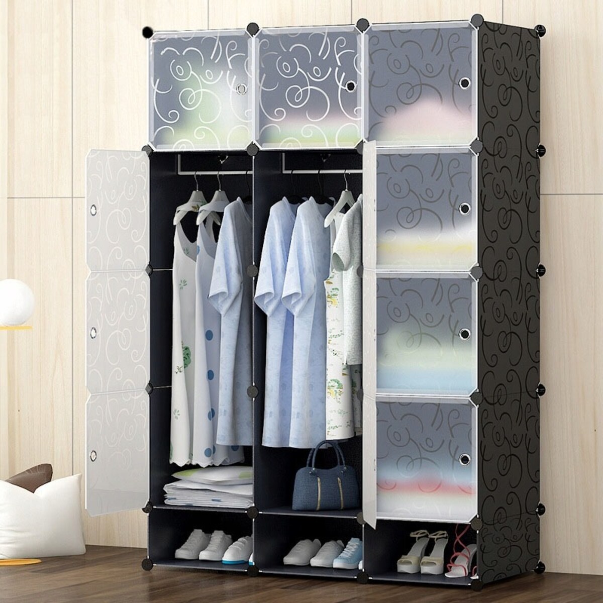 Duża szafa modułowa regał garderoba 12x szafka