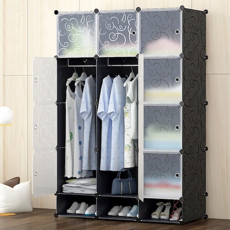 Duża szafa modułowa regał garderoba 12x szafka