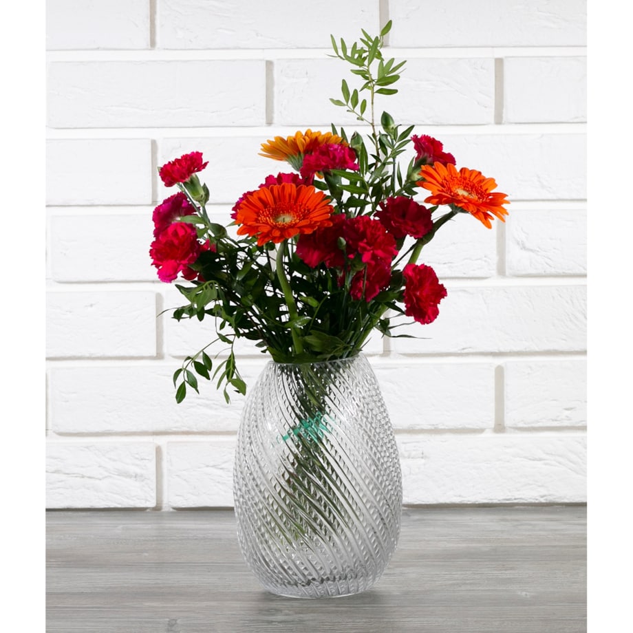 WAZON EDDY szklany przezroczysty wys. 20cm