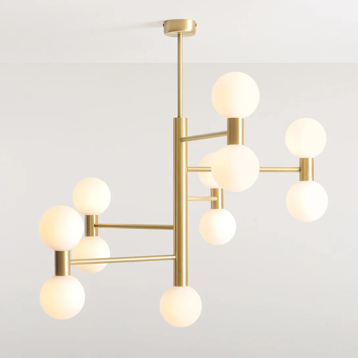 Kulisty żyrandol do salonu Flare 1134PL_W40 Aldex szklany balls mosiądz