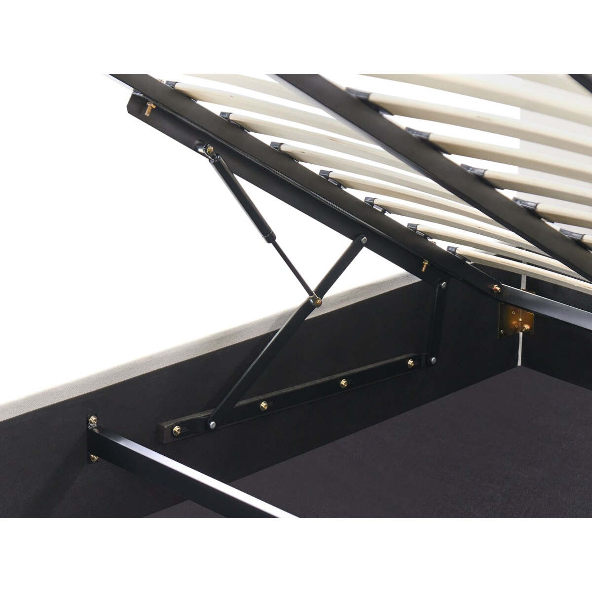 Łóżko z pojemnikiem CHALLANS 160 x 200 cm Złamana biel