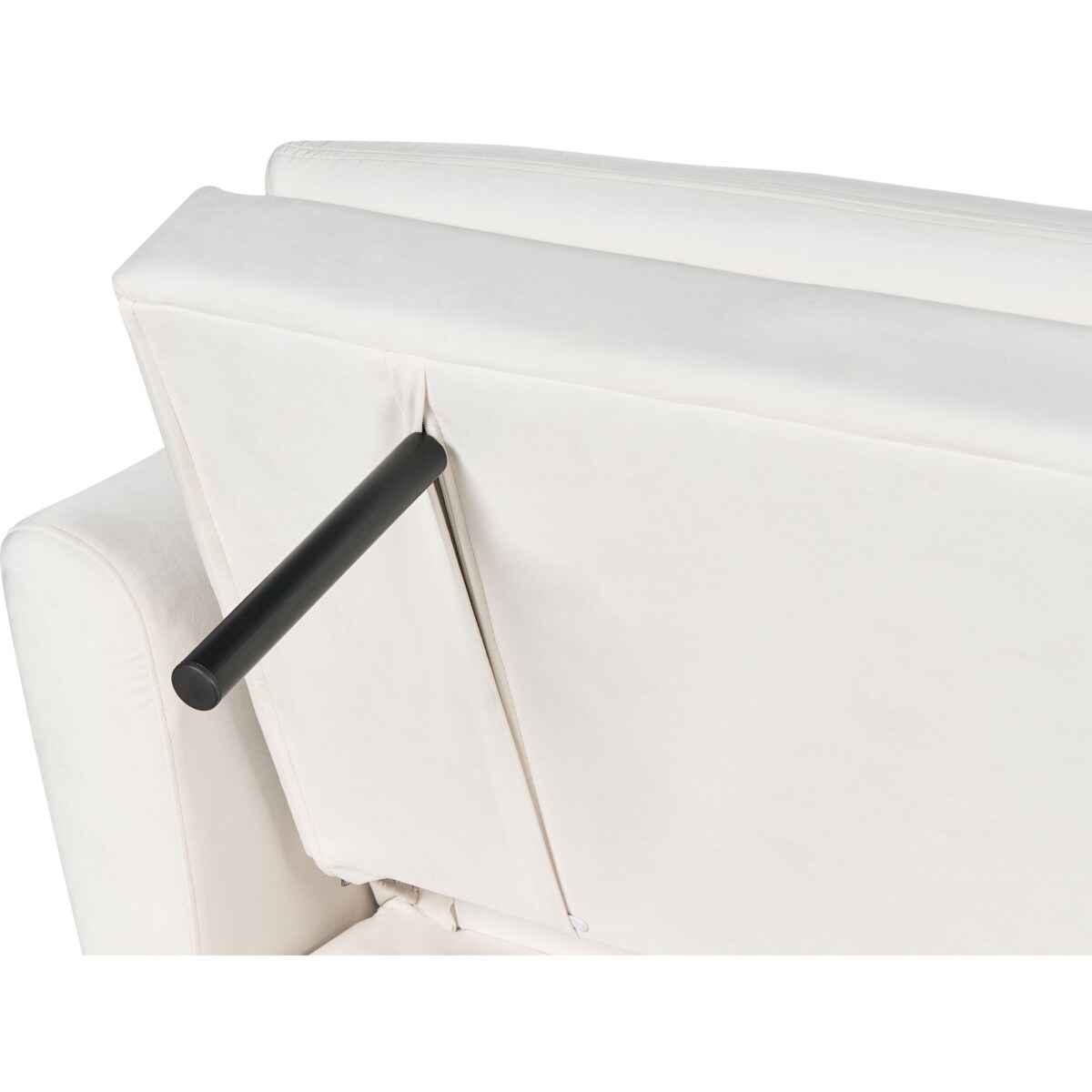 Sofa rozkładana welurowa złamana biel VETTRE