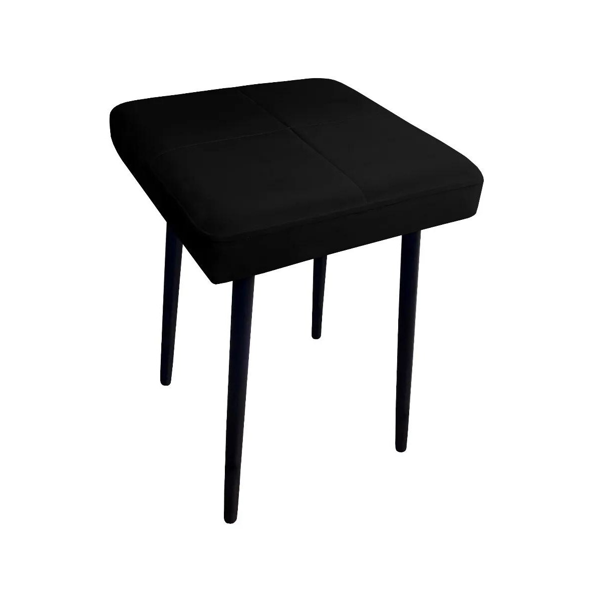 Taboret SQUARE MG VELVET czarny