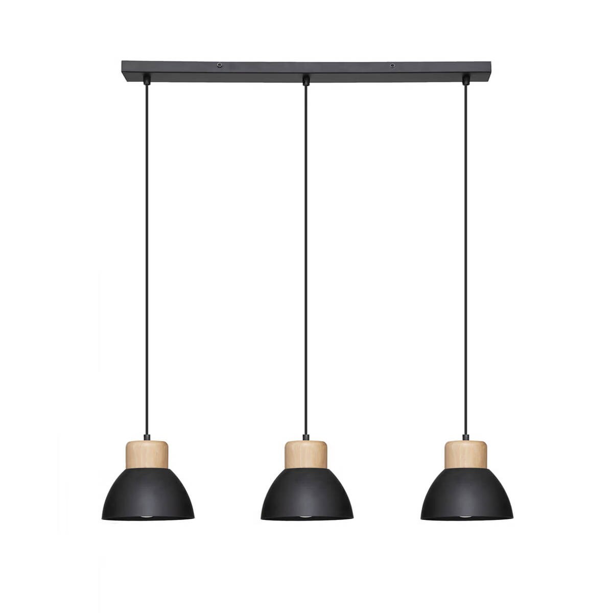 Lampa nad stół Desy, 3-punktowa, Ø 15 cm