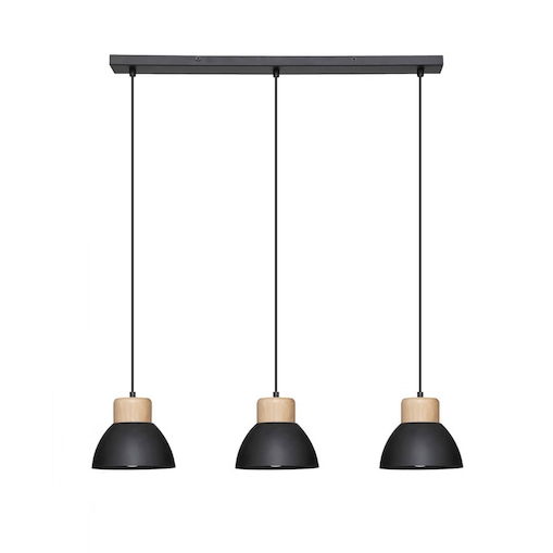 Lampa nad stół Desy, 3-punktowa, Ø 15 cm
