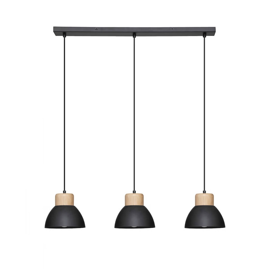 Lampa nad stół Desy, 3-punktowa, Ø 15 cm