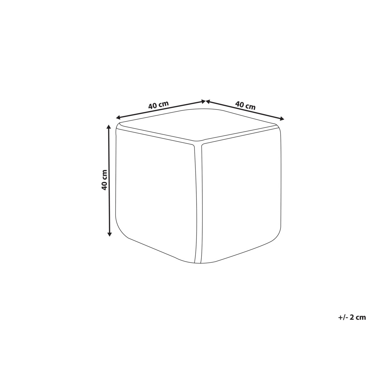Puf 40 x 40 x 40 cm jasnobrązowy ALIPUR