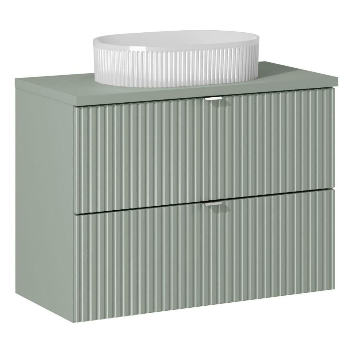 Umywalka nablatowa 80 cm z szufladami - Reed Green