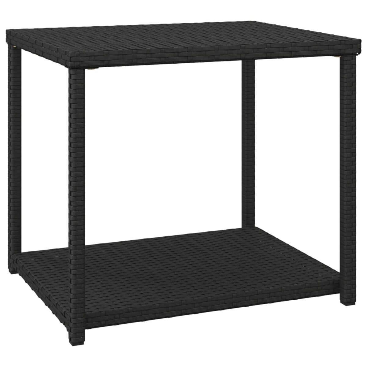 vidaXL Stolik boczny, czarny, 55x45x49 cm, polirattan