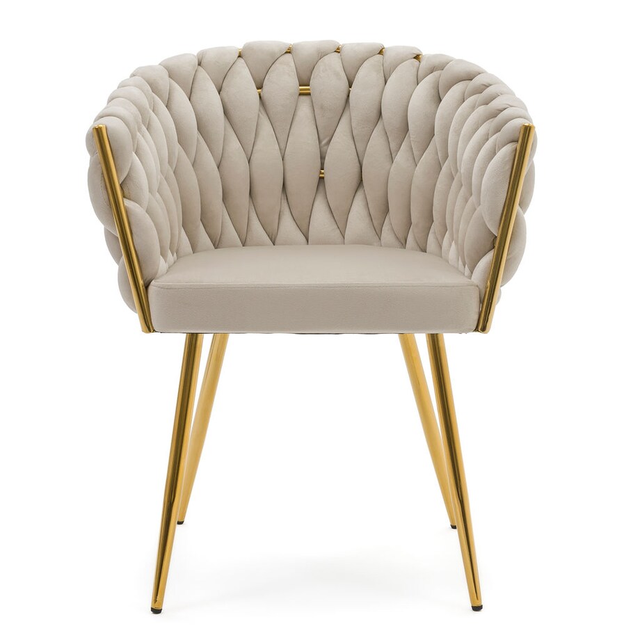 Krzesło tapicerowane welurowe do salonu jadalni ROSA GOLD kaszmir