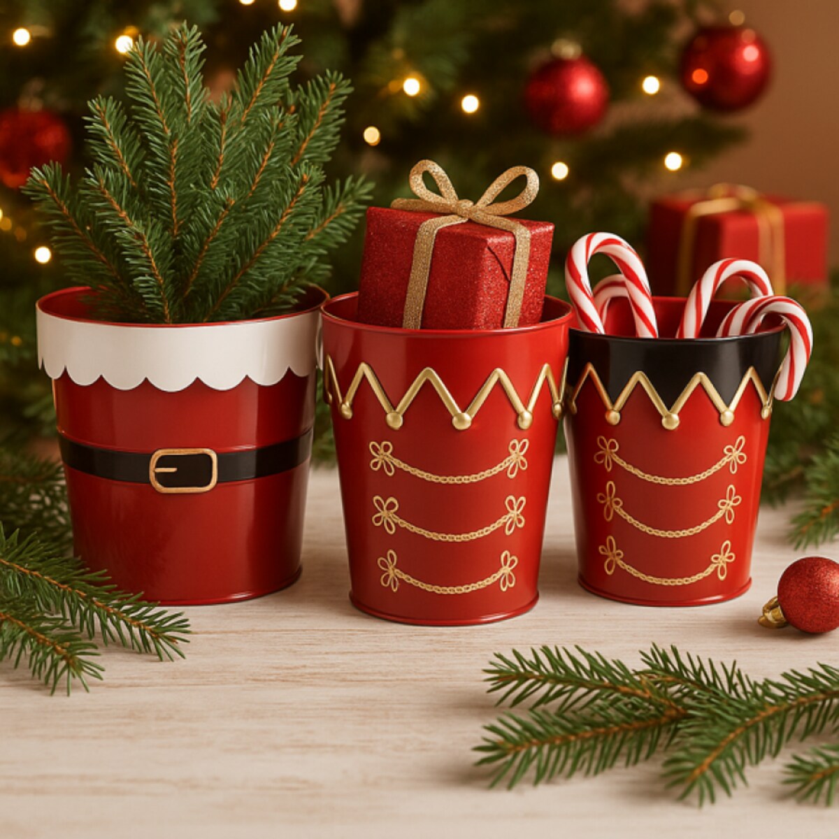 Osłonki na doniczki 3 szt. 20x21x21 cm NICOLAUS