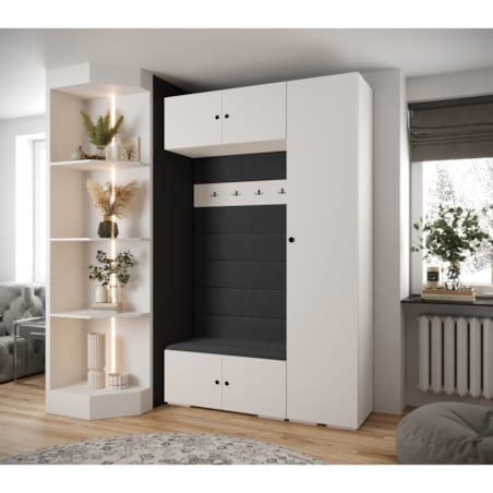 Garderoba do przedpokoju INOVA 2 Z19 biały+czarny+manila18
