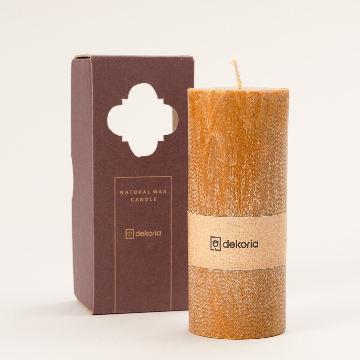 Świeca zapachowa palmowa walec Honey Brown, 6,5x6,5x16 cm