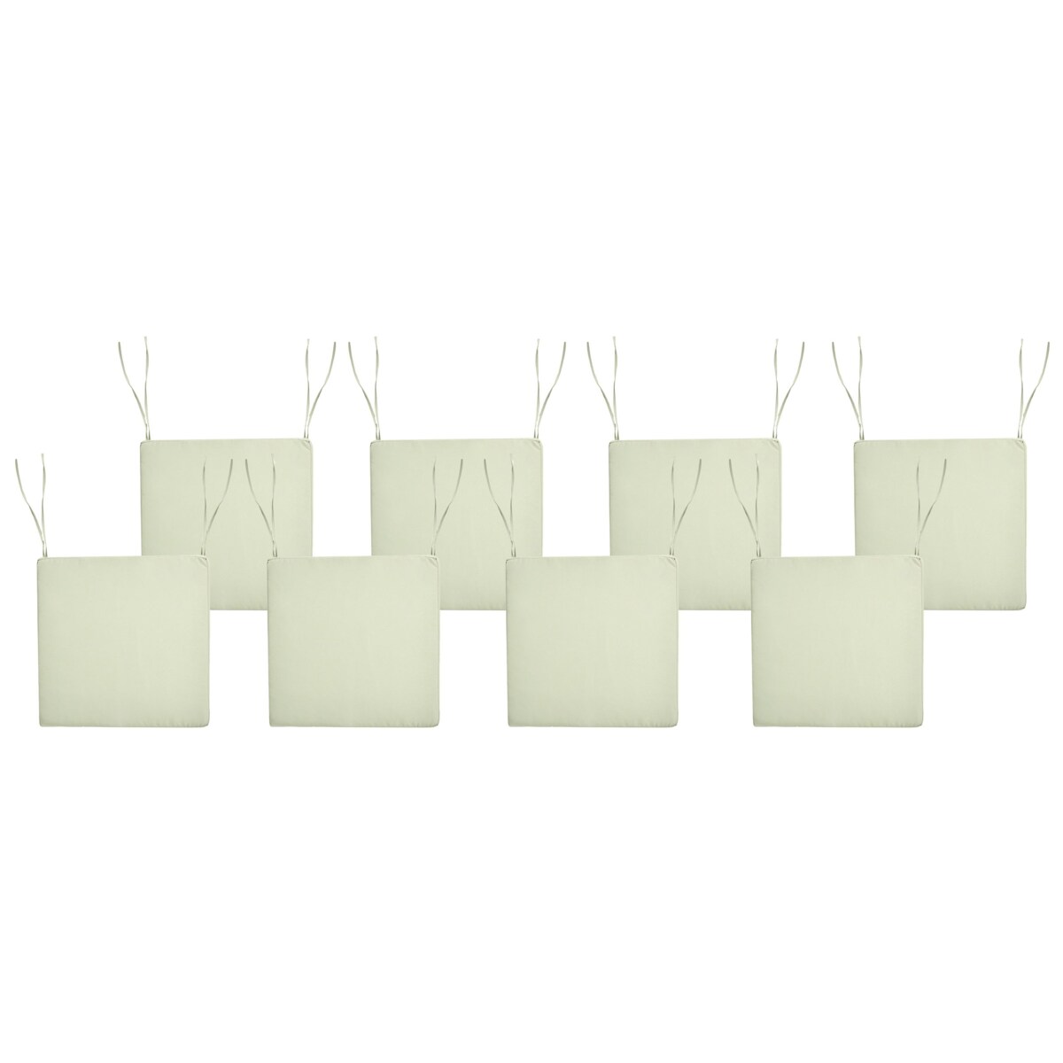 Zestaw 8 poduszek na krzesło ogrodowe SASSARI PREMIUM 46 x 46 cm Jasnozielony