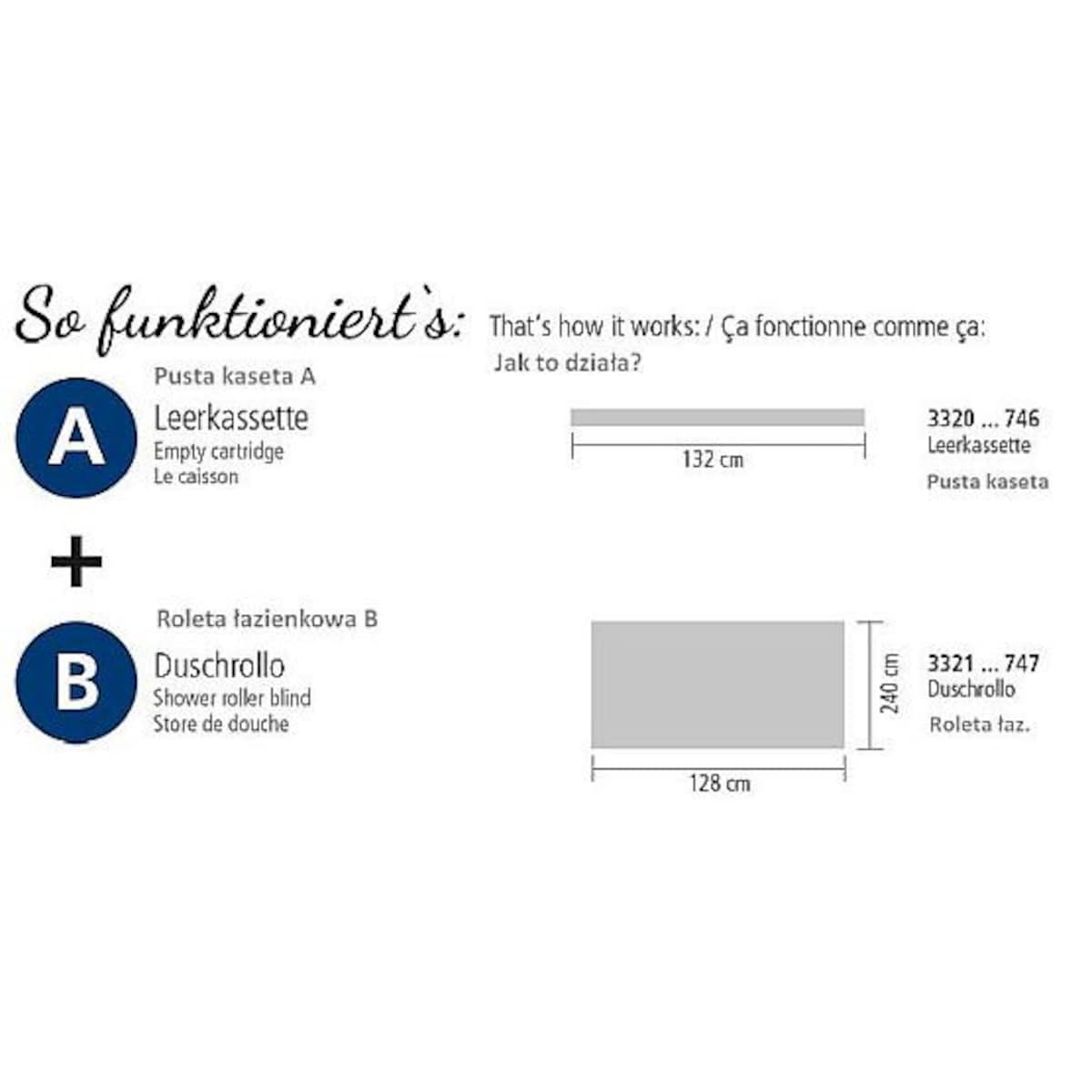 Kleine Wolke Zwijana roleta łazienkowa kropelki 128x240 cm element B