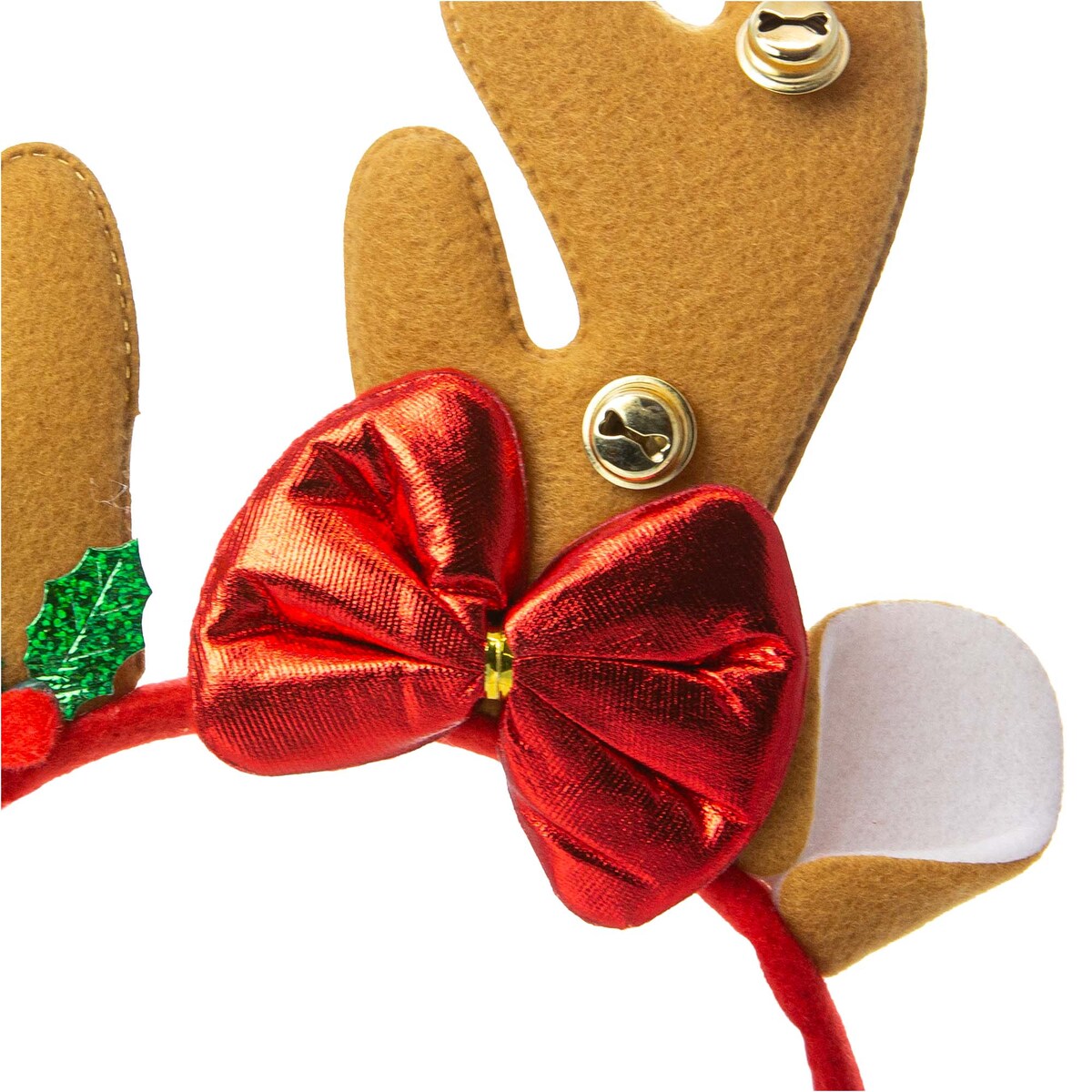 Opaska Na Głowę Rogi Renifera 24X25 Cm Święta Mikołajki Ozdoba Do Włosów Jasnobrązowe