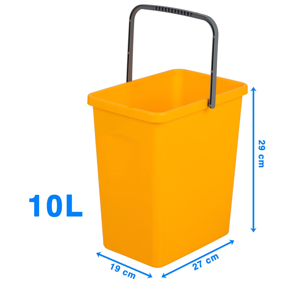 Pojemnik Plasitkowy Do Segregacji Śmieci Odpadów Kosz 10 L Żółty