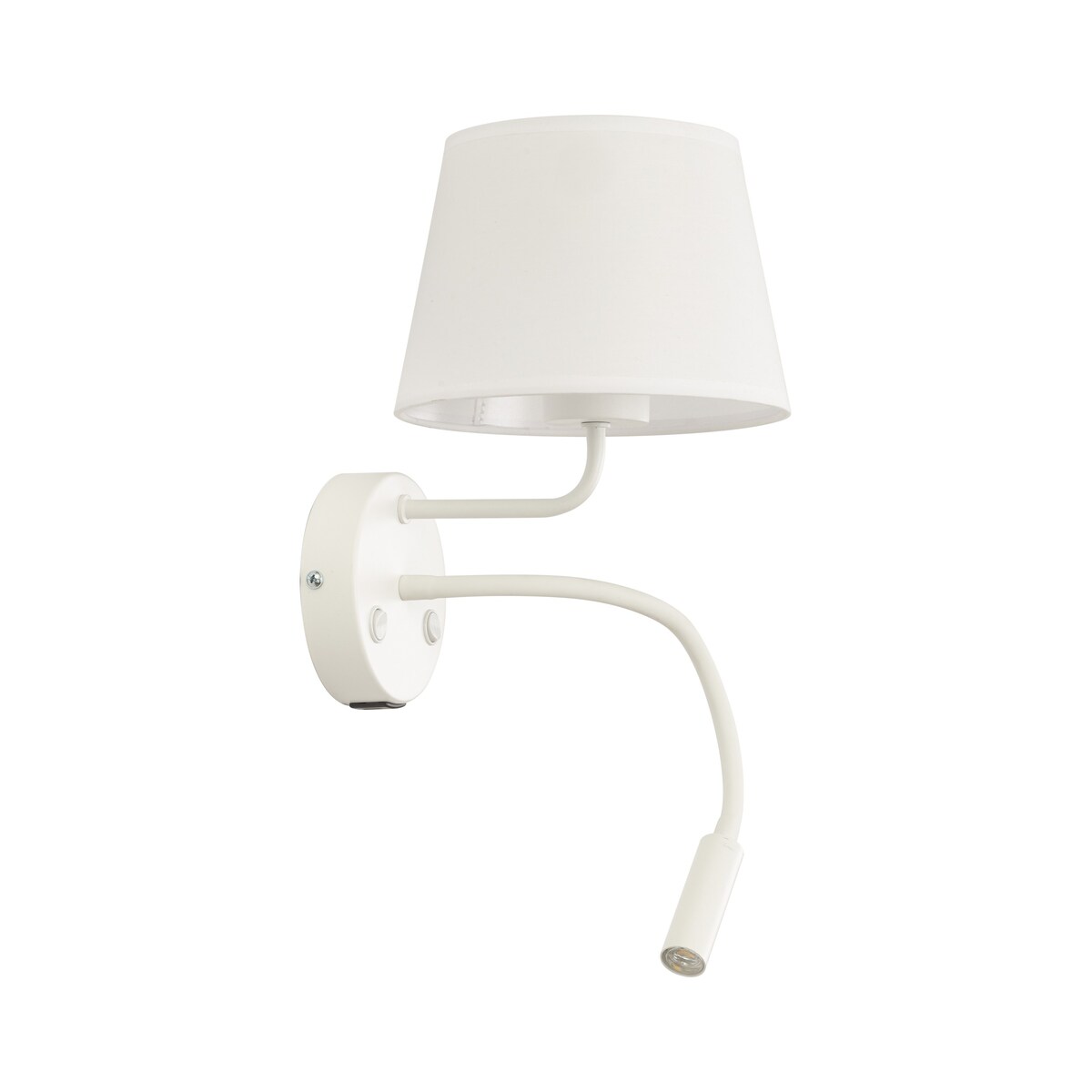 Kinkiet do czytania z USB MAJA WHITE TK Lighting biały, ruchome światło E27/G9 do sypialni i biura