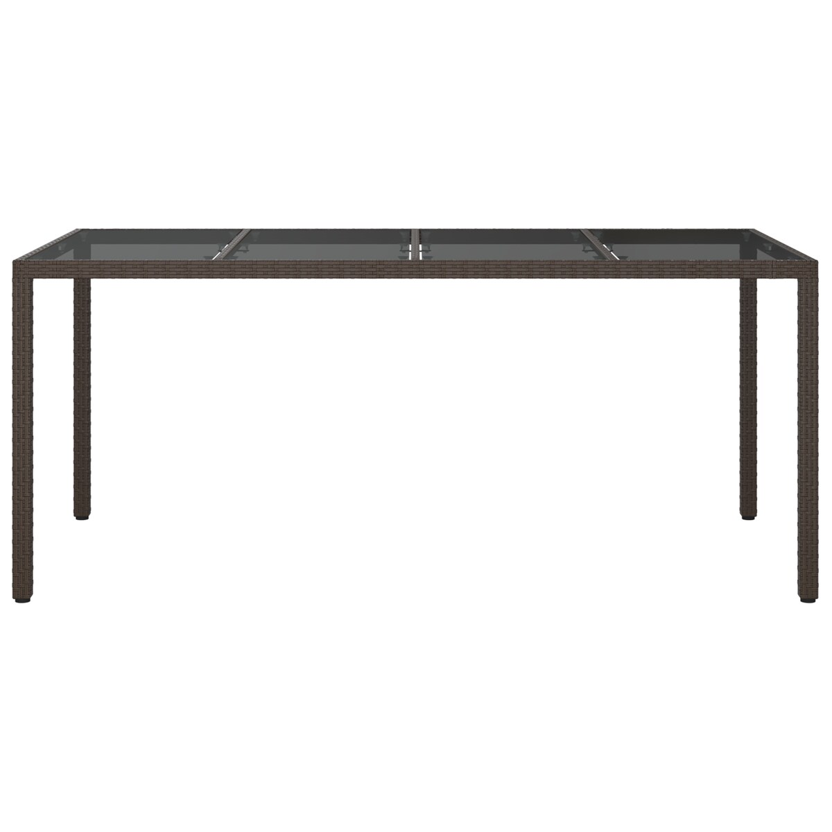 vidaXL Stół jadalniany Brązowy 190x90x75 cm Polirattan
