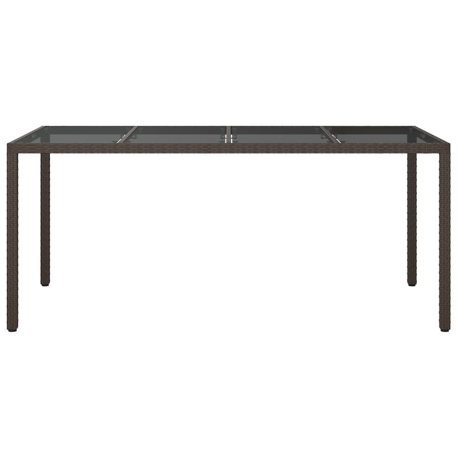 vidaXL Stół jadalniany Brązowy 190x90x75 cm Polirattan