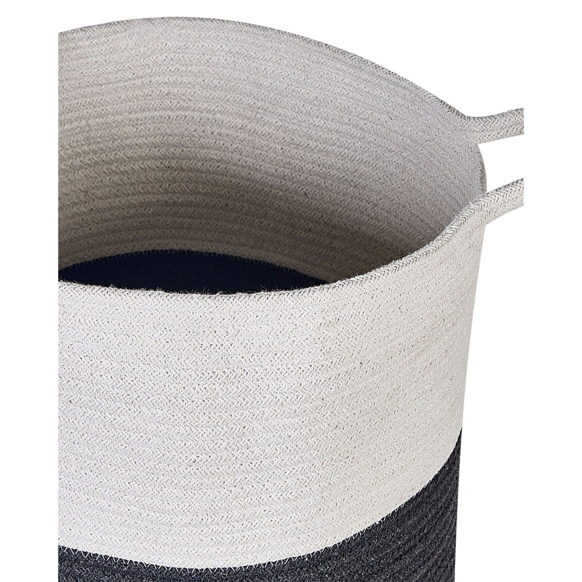 Zestaw 2 koszy bawełnianych biały z czarnym PAZHA