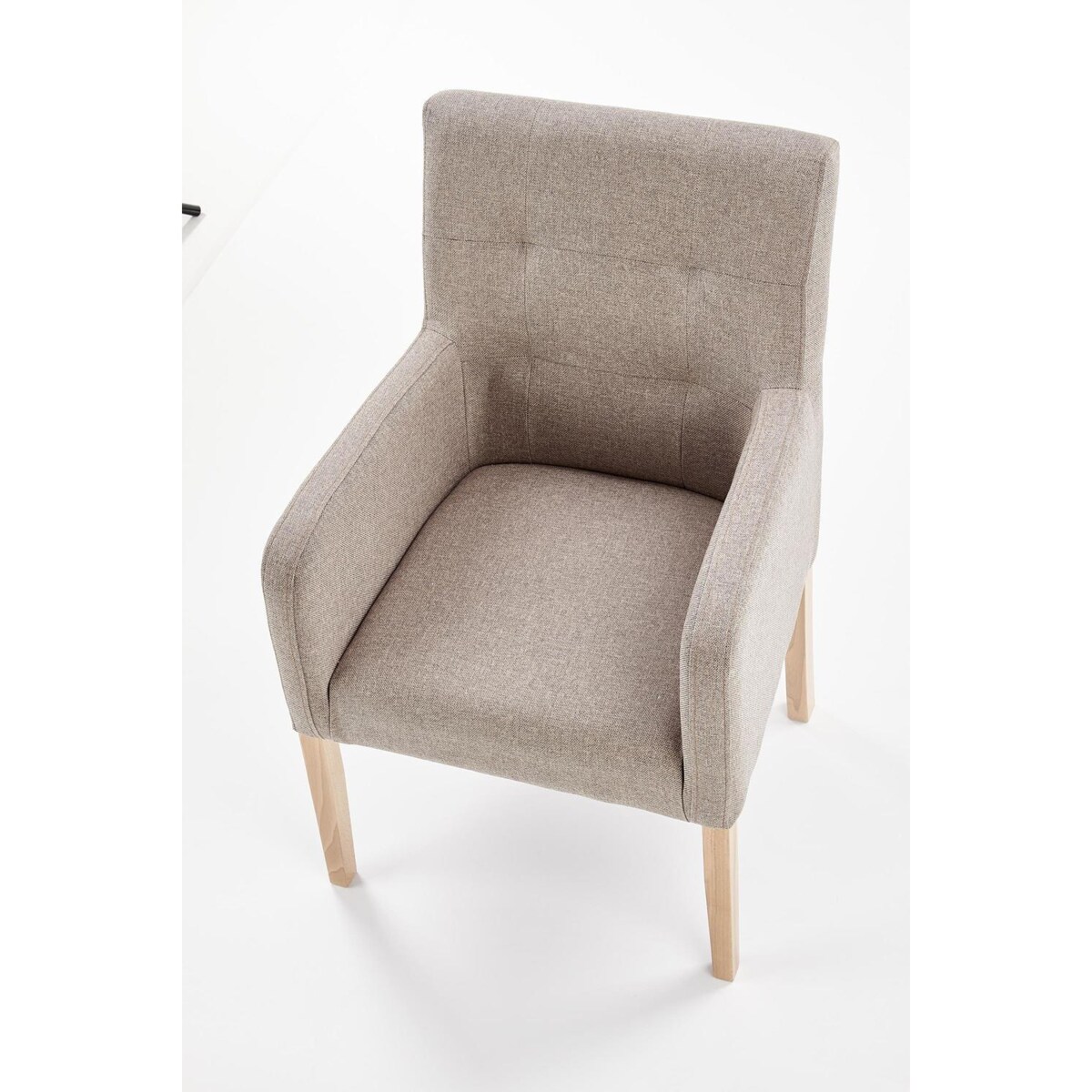 KRZESŁO TAPICEROWANE Filem beż tkanina Inari BUKOWE NOGI