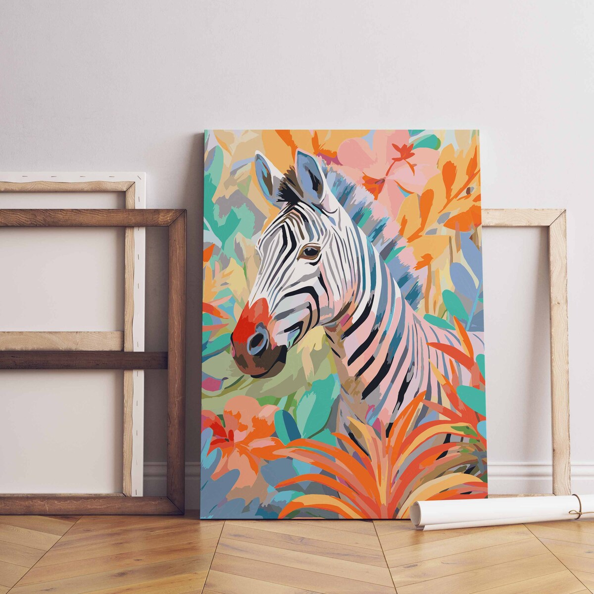 Malowanie po numerach, zestaw DIY – ZEBRA 50x70 cm- Produkt PL