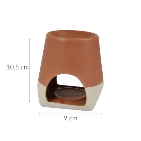 Ceramiczny kominek na tealight i wosk zapachowy, 10,5 cm