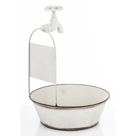 Kwietnik metalowy 35x24x24 cm MISKA owalna z kranikiem