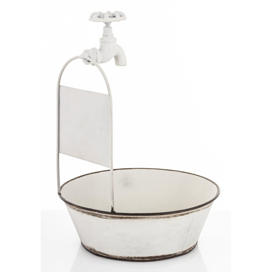 Kwietnik metalowy 35x24x24 cm MISKA owalna z kranikiem