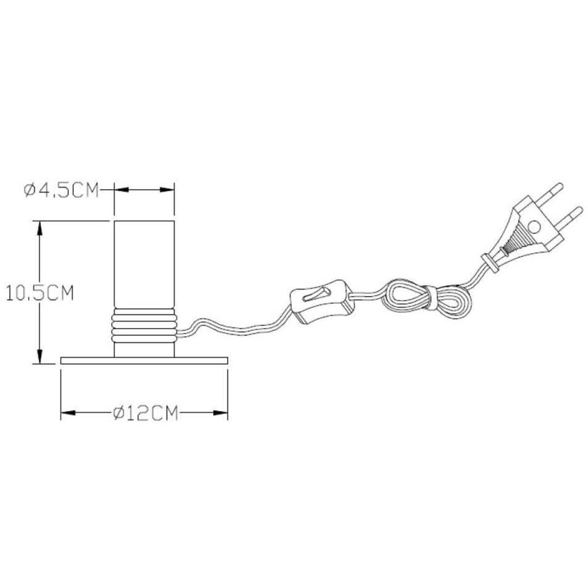 Nocna LAMPKA stojąca MARIT 45576/01/30 Lucide stołowa LAMPA metalowa czarna