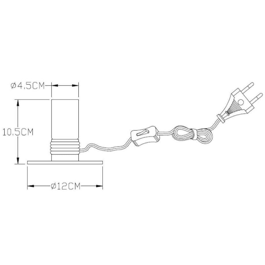 Nocna LAMPKA stojąca MARIT 45576/01/30 Lucide stołowa LAMPA metalowa czarna