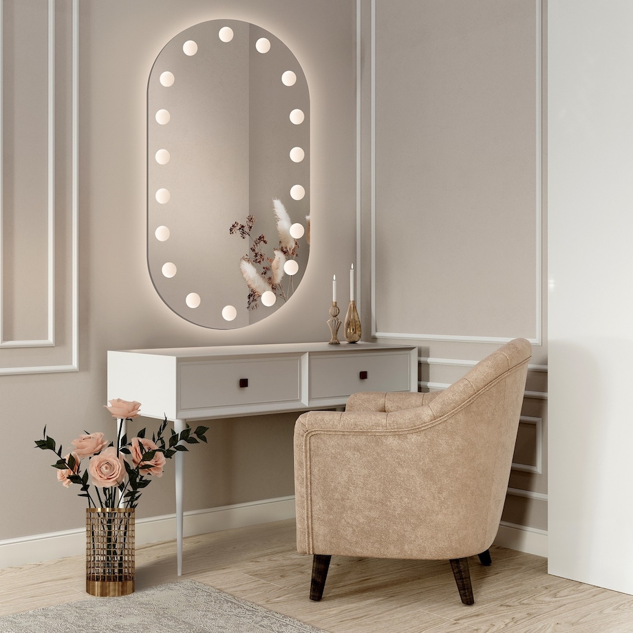 Lustro owalne z podświetleniem - LONDON LED